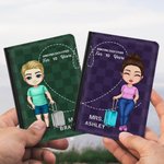 Copri passaporto personalizzato con design a cuore Compleanno Regalo di San Valentino per la coppia