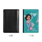 Personalizzato fastidioso l'un l'altro personaggio dei cartoni animati Cover passaporto in pelle PU con nome regalo per la coppia