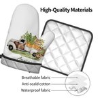 Set personalizzato di 2 guanti da forno e presine con nome per la cucina di Pasqua per cucinare e fare il barbecue