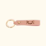 Portachiavi in pelle con nome personalizzato per le orecchie degli animali domestici Accessorio multicolore Regalo di compleanno per gli amanti degli 
