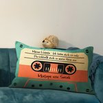 Personalisierter Retro Mixtape Kissenbezug 80er Jahre Musik mit Namen Bettwäsche Haus Deko Hauseinweihung Geburtstag Geschenk für Musikliebhaber