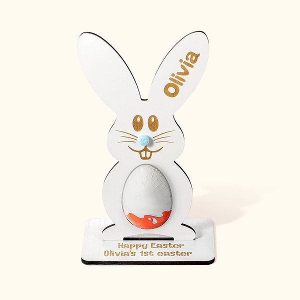 Engraved Bunny Egg Holder with Name - Easter Decor