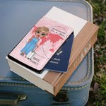 Personalized Solid Colour Map Background Annoying Each Other Passport Cover Anniversary Birthday Valentine's Day Gift for Couple