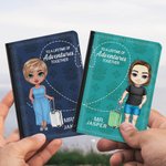 Modello vintage personalizzato Per una vita di avventure insieme Copri passaporto Regalo di anniversario per l'amante