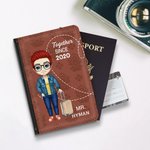 Copri passaporto personalizzato multicolore Together Since con nome e cognome Regalo di compleanno e anniversario per coppia