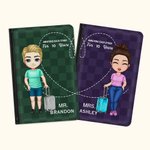 Copri passaporto personalizzato con design a cuore Compleanno Regalo di San Valentino per la coppia