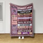 Personalisierte Ruhestandsregeln Weiche Fleecedecke mit Namen Lustiges Abschiedsgeschenk für Frauen Männer