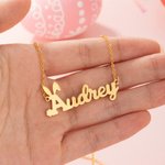 Personalizado Nombre Collar Conejito Pascua Cumpleaños Navidad Regalo para Mujeres Niñas
