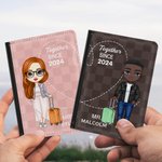 Amore personalizzato insieme da quando la copertina del passaporto è un regalo di anniversario per l'amante