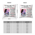 Personalizzato Il giorno in cui ti ho incontrato linea cuore cuscino copertina decorazione casa regalo di San Valentino per la coppia