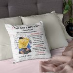 Personalized The Day I Met You Living Room Design Throw Pillow Cover Valentine's Day Gift for Couple