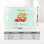 Personalizzato camion rosso con uova di Pasqua nome della famiglia tappetino per porta impermeabile antiscivolo regalo di Pasqua per la famiglia