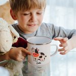 Mug Émaillé Personnalisé avec Nom et Motif de Dessin Animé Cadeau Anniversaire pour Enfants