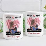 Personalisierte Sie sind immer noch heißer als dieser Kaffee mit 3 Jahren Keramikbecher mit Namen Valentinstag Jahrestag Geschenk für Paar
