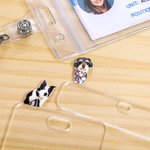 Personalizzato Pet Photo Acrylic Badge Topper Creative ID Card Decoration Birthday Gift for Teacher Nurse Pet Lover