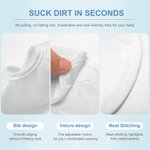 Bavaglino regolabile personalizzato per la prima Pasqua con nome ed elementi di uova di coniglio, accessorio impermeabile per l'alimentazione, regalo 