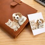 Couverture de Cahier Personnalisée avec Photo Carnet de Croquis Compartiment Rangement pour Crayon Cadeau Anniversaire pour Artiste