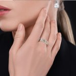 Personalized Minimalist Letter Block Ring with CZ Birthday Anniversary Valentine's Day Gift for Women