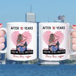 Personalisierte Sie sind immer noch heißer als dieser Kaffee mit 3 Jahren Keramikbecher mit Namen Valentinstag Jahrestag Geschenk für Paar