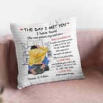Personalized The Day I Met You Living Room Design Throw Pillow Cover Valentine's Day Gift for Couple