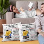 Personalized The Day I Met You Living Room Design Throw Pillow Cover Valentine's Day Gift for Couple