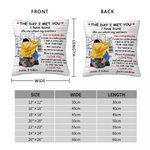 Personalized The Day I Met You Living Room Design Throw Pillow Cover Valentine's Day Gift for Couple