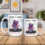 Personalized You're Still Hotter Than This Coffee with 9 Years Ceramic Mug with Names Valentine's Day Anniversary Gift for Couple