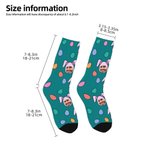Personalisierte Hasenohren Foto Socken mit Ostereiern Multicolor Eltern-Kind Urlaub Kostüm Spaß Ostern Geburtstag Geschenk für Familie Kind