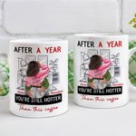 Personalized You're Still Hotter Than This Coffee with 8 Years Ceramic Mug with Names Valentine's Day Anniversary Gift for Couple