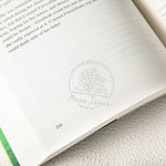 Personalisierter Buchpräger Prägestempel Ex Libris aus der Bibliothek mit Namen Buchclub Geschenk für Buchliebhaber Bibliothekar