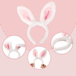 Personalisierte niedlichen Hasenohren Plüsch Stirnband mit Stickerei Name weiches Haar Zubehör Ostern Party Geschenk für Familie Kinder