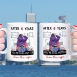 Personalized You're Still Hotter Than This Coffee with 9 Years Ceramic Mug with Names Valentine's Day Anniversary Gift for Couple