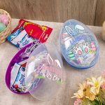 Coque à Bonbons Personnalisée avec Nom Lapin de Pâques Boîte d'Oeuf Jumbo Cadeau de Fête pour Enfants