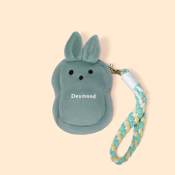 Henkilökohtainen Macaron väri söpö Bunny Plush kolikko kukkaro lompakko nimi pääsiäiskori Stuffers syntymäpäivälahja lapsille