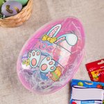 Coque à Bonbons Personnalisée avec Nom Lapin de Pâques Boîte d'Oeuf Jumbo Cadeau de Fête pour Enfants