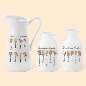 Personalizada Mes de Nacimiento Florero de Cerámica Decoración para el Hogar Día de la Madre Cumpleaños Regalo para Mamá Abuela