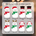 Ornement Céramique en Forme de Cœur Thème Noël Décoraction Personnalisée avec 2 Bonhommes de Neige Textes Photo Cadeau Noël pour Couple