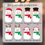 Ornement Céramique en Forme de Cœur Thème Noël Décoraction Personnalisée avec 2 Bonhommes de Neige Textes Photo Cadeau Noël pour Couple