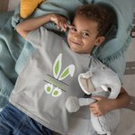 Personalized 100% Cotton Multi Colors Bunny Ears T-Shirt with Name Easter Gift for Kids