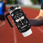 Personalized Dragon Rider Water Bottle Pouch Bag with Name and Adjustable Buckle Large Capacity Sport Accessory Gift for Readers Sports Lovers