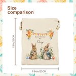 Personalisierte Aquarell Hase Garten Drawstring Geschenk Tasche mit Namen Ostern Gunst Geschenk für Kinder
