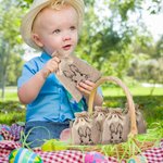 Henkilökohtainen Spectacled Bunny Juutti kiristysnauha lahjapussi nimi pääsiäinen hoitoon lahja lapsille