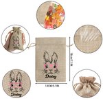 Henkilökohtainen Spectacled Bunny Juutti kiristysnauha lahjapussi nimi pääsiäinen hoitoon lahja lapsille