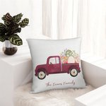 Personalized Colorful Truck Throw Pillow Cover with Easter Eggs Carrot Design Home Decor Easter Gift for Kids