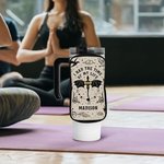 Personalized Dragon Rider Water Bottle Pouch Bag with Name and Adjustable Buckle Large Capacity Sport Accessory Gift for Readers Sports Lovers