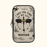 Personalized Dragon Rider Water Bottle Pouch Bag with Name and Adjustable Buckle Large Capacity Sport Accessory Gift for Readers Sports Lovers