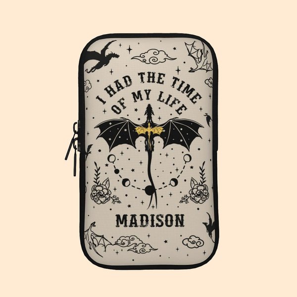 Bolsa para botella de agua personalizada Dragon Rider con nombre y hebilla ajustable Accesorio deportivo de gran capacidad Regalo para lectores amante