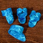 Set di 4 plettri per chitarra regolabili per il finger-picking destro con custodia regalo di compleanno per chitarristi principianti