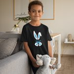 Personalized 100% Cotton Multi Colors Bunny Ears T-Shirt with Name Easter Gift for Kids