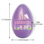 Personalized Cute Easter Bunny Jumbo Fillable Egg with Name Easter Gift for Kids